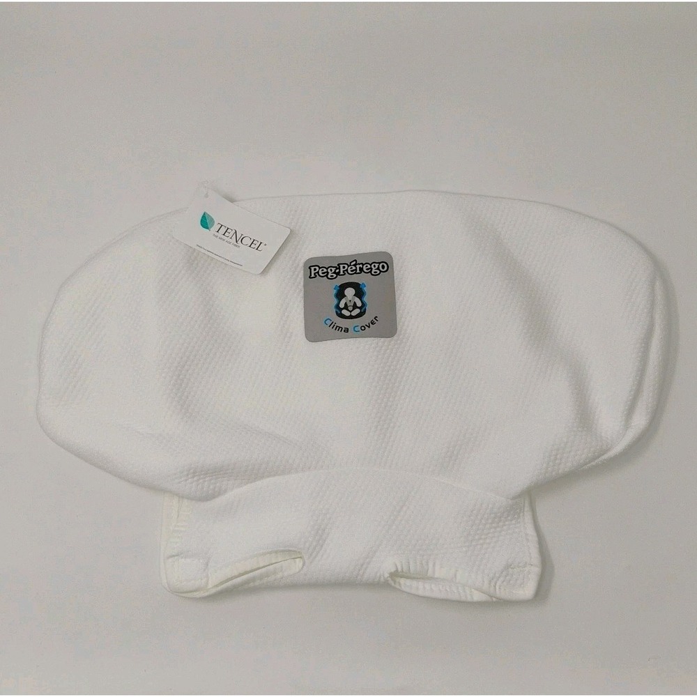 Peg Perego Clima Cover Infant Car Seat White Tencel HEADREST SECTION PIECE ONLY